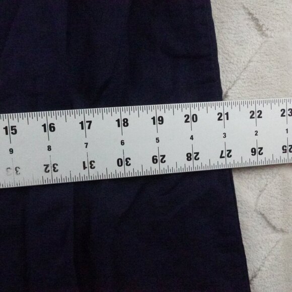 J.Crew Off The Shoulder Mini Dress Womens Medium Navy Blue Linen Blend - Picture 7 of 11